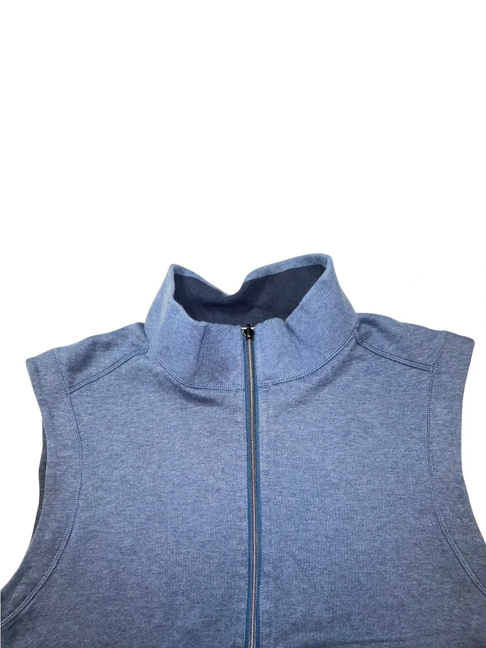 Tommy Bahama Reversible Full Zip Vest Men Blue Navy Cotton Tencel XL Est